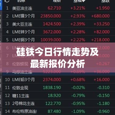 硅铁今日行情走势及最新报价分析